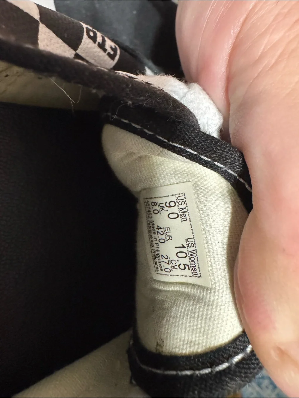 FTP x Vans black & white checkered sneakers